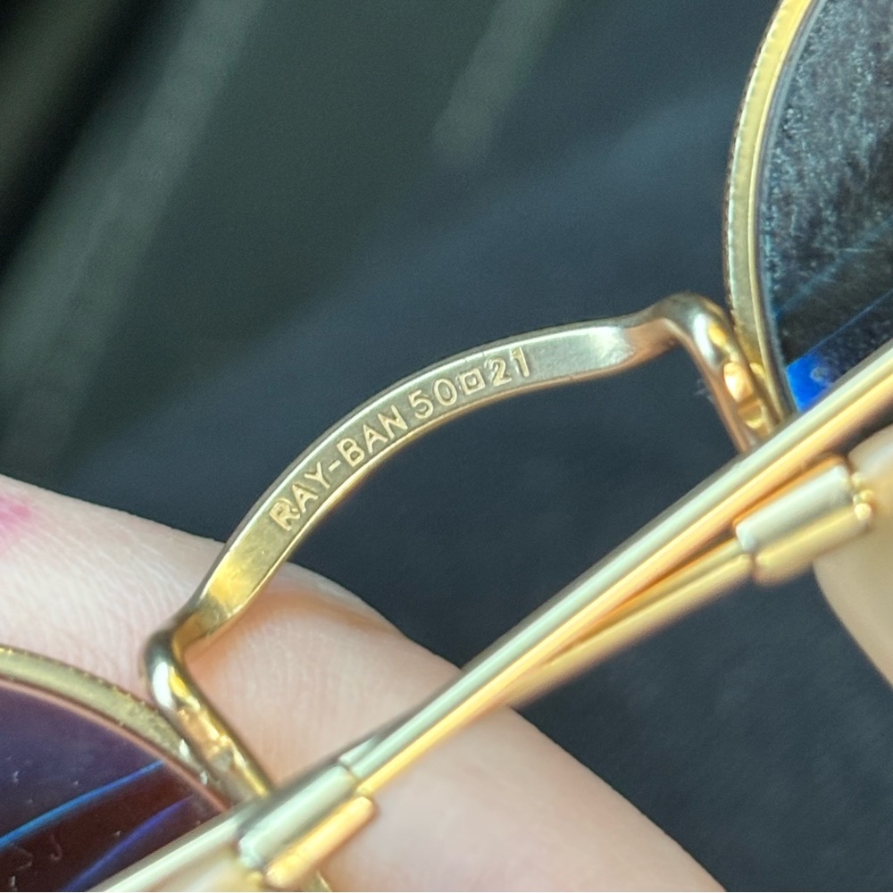Gold Ray-Ban Sunglasses - Picture 2 of 8